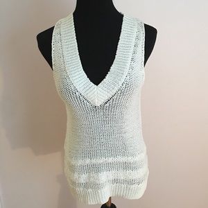 Rag & Bone White Sleeveless Sweater